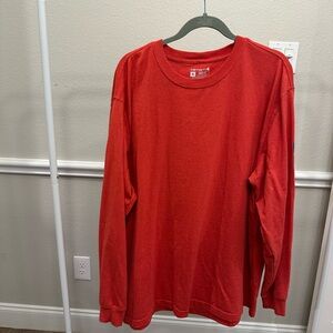 Carhartt Size XL Loose Fit Red Long Sleeve Shirt